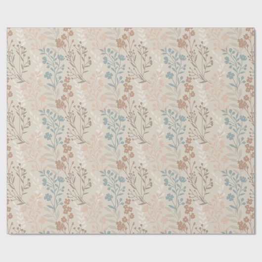 Vintag Romantische Muster floral Geschenkpapier (Flach)