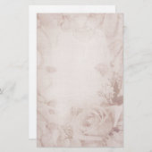 Vintag-Romantische Rose Briefpapier (Vorne/Hinten)