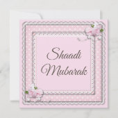Vintag-Romantische Rosen Shaadi Mubarak Card (Vorderseite)