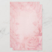 Vintag-Romantische Rosenstationerie Briefpapier (Vorne/Hinten)