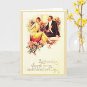 Vintag-romantische Valentinstag-Grußkarte Karte (Gelbe Blume)