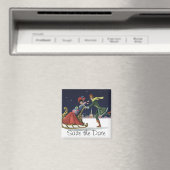 Vintag Romantische Weihnachtsfeier, Save the Date! Magnet (In Situ (Geschirrspüler))