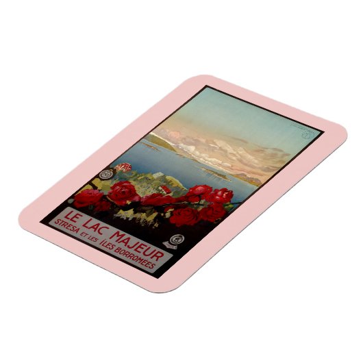 Vintag romantischer Lago Maggiore Magnet (Linke Seite)