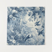 Vintag romantisches Blau Wandteppich (Vorderseite (Horizontal))