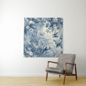 Vintag romantisches Blau Wandteppich (Beispiel (Horizontal))