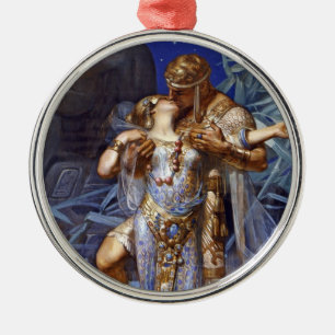 Vintag-Romantisches Paar Anthony und Cleopatra Kis Ornament Aus Metall