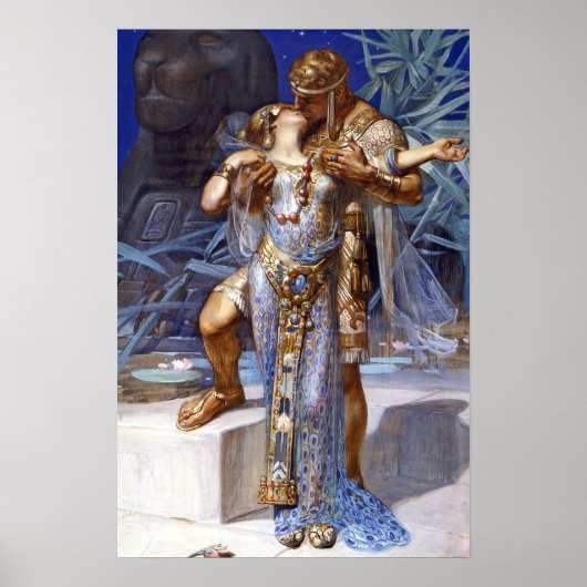 Vintag-Romantisches Paar Anthony und Cleopatra Kis Poster (Vorne)