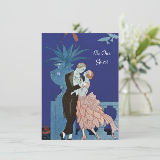 Vintag Romantisches Paar ~ "Oui" (Stehend Vorderseite)