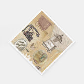 Vintag Romantisches Papier Napkins Serviette (Ecke)