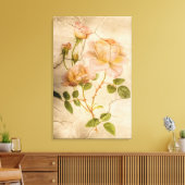 Vintag Romantisches Shabby Chic Pink Peonies Leinwanddruck (Insitu (Wohnzimmer))