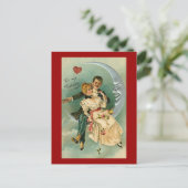 Vintag Romantisches Valentin (4) Feiertagspostkarte (Stehend Vorderseite)