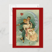 Vintag Romantisches Valentin (4) Feiertagspostkarte (Vorne/Hinten)