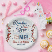 Vintag Rookie 1. Geburtstag Baseball Party Pappteller (Party)