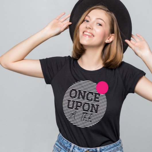 Vintag rosa abstrakt Einmal auf Abschlag T-Shirt