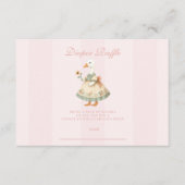 Vintag rosa Albern Gänseschwanz-Windeln Begleitkarte (Vorderseite)