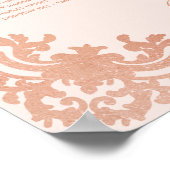 Vintag rosa Alphabetische Hochzeitstabelle Poster (Ecke)