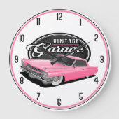 Vintag rosa Autogarage Große Uhr (Vorderseite)
