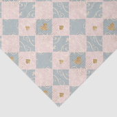 Vintag rosa blaue Checkerboard-Kartenspielen Anzug Seidenpapier (Ausschnitt)