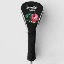 Vintag rosa Blume individuelle Name schwarz