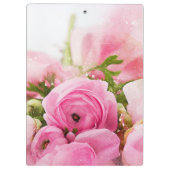 Vintag rosa Blume mit Ihrem Namen Klemmbrett (Rückseite)