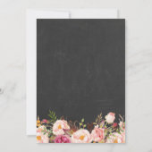 Vintag rosa Blumenkhalkartone Save the Date (Rückseite)