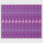 Vintag rosa Blumenmuster Geschenkpapier (Flach)