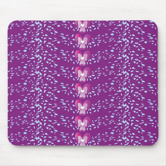 Vintag rosa Blumenmuster Mousepad (Vorne)
