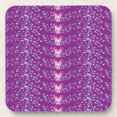 Vintag rosa Blumenmuster Untersetzer (Vorderseite)