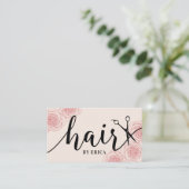 Vintag-rosa-Blumensalon Ernennung Terminkarte (Stehend Vorderseite)