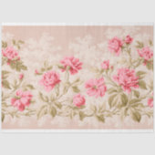 Vintag rosa Blumenzapf Seidenpapier (Vorderseite)