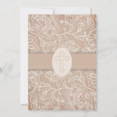 Vintag rosa Christliche Hochzeitseinladung Einladung (Rückseite)