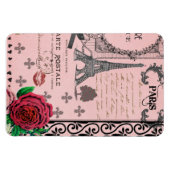 Vintag-Rosa-Collage Magnet (Horizontal)