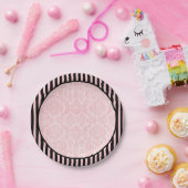 Vintag rosa Damask | Halloween Pappteller (Party)