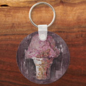 Vintag rosa Eiscreme Schlüsselanhänger (Vorderseite)