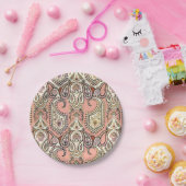 Vintag rosa Exotic Motif Design Elegant Pappteller (Party)