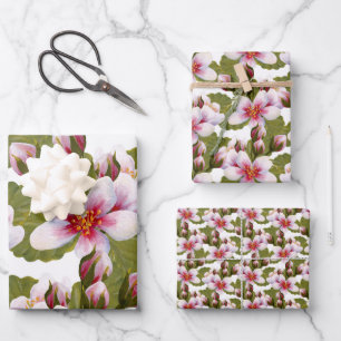 Vintag rosa Farbe Geschenkpapier Set