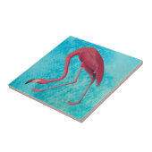 Vintag rosa Flamingo Fliese (Seite)