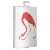 Vintag rosa Flamingo Gemälde klassische Flasche Flachmann (Rechts)