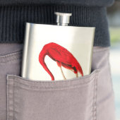 Vintag rosa Flamingo Gemälde klassische Flasche Flachmann (Beispiel)