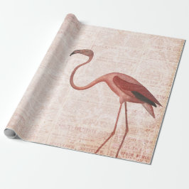 Vintag rosa Flamingo Geschenkpapier