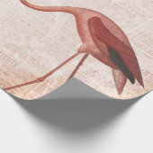 Vintag rosa Flamingo Geschenkpapier (Ecke)