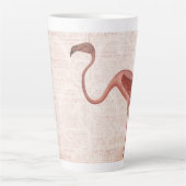 Vintag rosa Flamingo  Milchtasse (Vorderseite)
