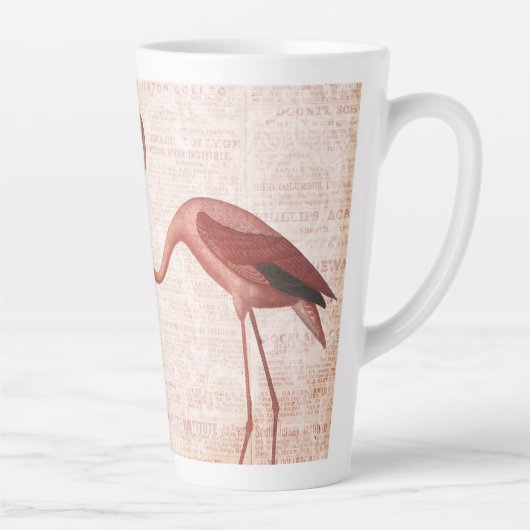 Vintag rosa Flamingo Milchtasse (Rechts)