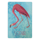 Vintag rosa Flamingo Mini Klemmbrett (Rückseite)