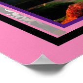 Vintag rosa Flamingo Motel Sign auf einem Poster (Ecke)