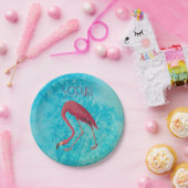Vintag rosa Flamingo Pappteller (Party)