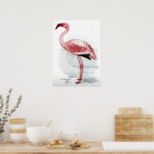 Vintag rosa Flamingo Poster (Küche)
