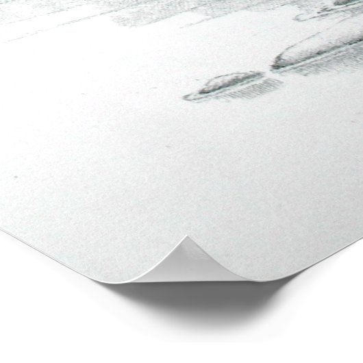 Vintag rosa Flamingo Poster (Ecke)