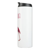 Vintag rosa Flamingo Thermosbecher (Nach rechts gedreht)