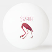 Vintag rosa Flamingo Tischtennisball (Vorderseite)